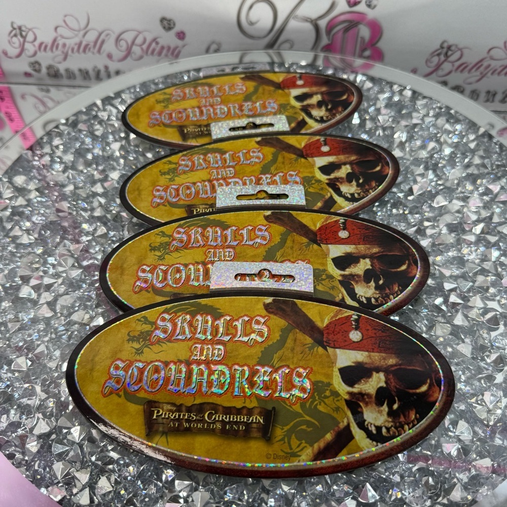 Disney stickers 2007 holographic Pirates of the Caribbean Backing Card Sticker